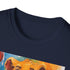 Charcoal T-shirt with playful young Simba cotton crew neck regular fit