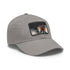 Ed Sheeran watercolor splatter baseball cap in white with light brown patch.