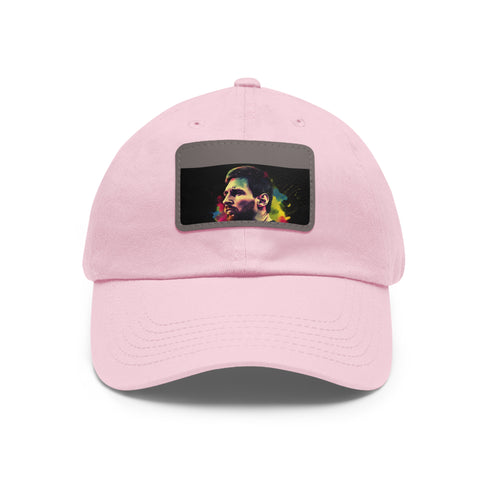 Messi Neon Splash Cap in White with Light Brown Patch