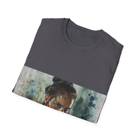 Forceful Rey Star Wars Tee in Charcoal, Size S - Cotton Regular Fit Summer T-shirt