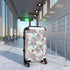 Pastel geometric travel suitcase, small size, in elegant black.