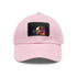 Neon watercolor baseball cap with Steve Jobs inspiration, white light brown.