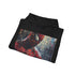 Spider-Man themed navy canvas hoodie with mural print.