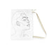 Modern minimalist black and white face sketch laundry bag.