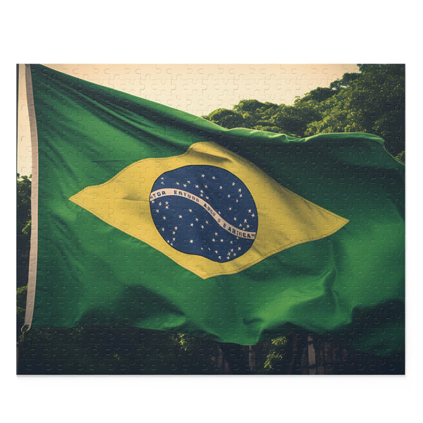 Brazil Flag Jigsaw Puzzle | Puzzle | Back-to-School, Fall Picks, Games, Holiday Picks, Home & Living, Puzzles, TikTok, Valentines Day, Valentines Day Picks | Prints with Passion