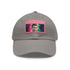 Neon watercolor Ronaldo cap with light brown rectangle patch.