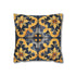 Mediterranean Artisan Ceramic Tiles Seamless Square Cushion Cover - Front Hero View | Prints With Passion