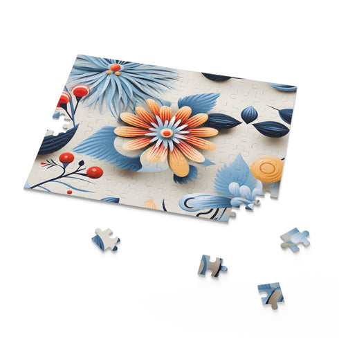Colorful floral jigsaw puzzle, perfect for flower lovers and puzzle enthusiasts