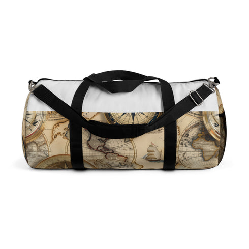 Vintage Maps Duffel Bag - Small, All Over Print, Made in USA