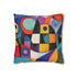Vibrant Abstract Expression of Joy — 40×40 Cushion Cover — Front 40×40 cm Square Cushion View