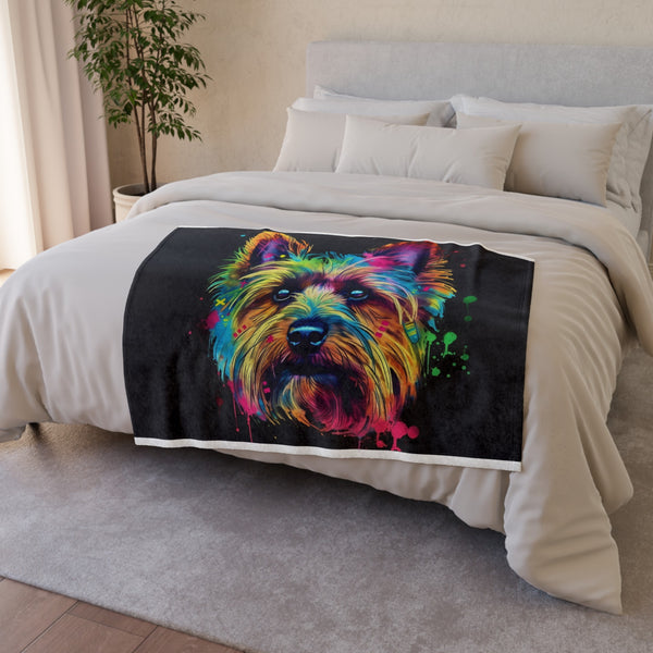 our Blanket is perfect for keeping you warm and cozy during chilly nights. Treat yourself to a Pocketful of Puppy Love with our Yorkie Cuddles Blanket today!
Blanket: yorkie puppies