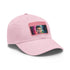 Neon watercolor Ronaldo cap with light brown patch, rectangle shape.