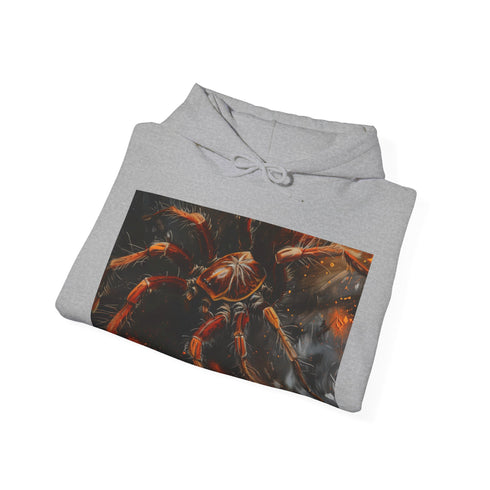 Tarantula Molting Majesty Navy Hoodie, Unisex Regular Fit.