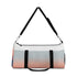 Minimalist mountain landscape print duffel bag for outdoor adventurers.