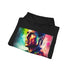 Tom Cruise watercolor hoodie in navy, men's S size, DTG print.