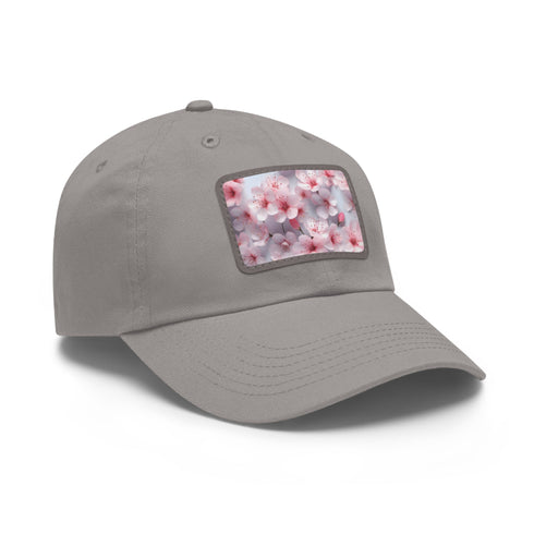 Cherry Blossom Dreams 3D Baseball Cap with White Light Brown patch.