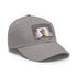 Neon watercolor Baby Groot baseball cap, white/light brown rectangle variant.