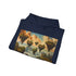 Surreal navy hoodie with untethered horizon design - Men's and Women's.