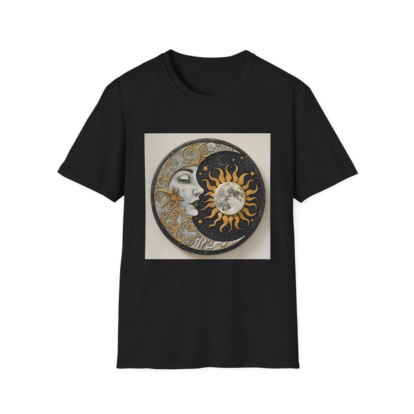 Celestial Balance: A Mandala Sun and Moon | T-Shirt | DTG, Men's Clothing, Regular fit, T-Shirts, Unisex, Women's Clothing | Prints with Passion