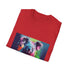 Charcoal crew neck T-shirt featuring calming watercolor koala design in soft cotton