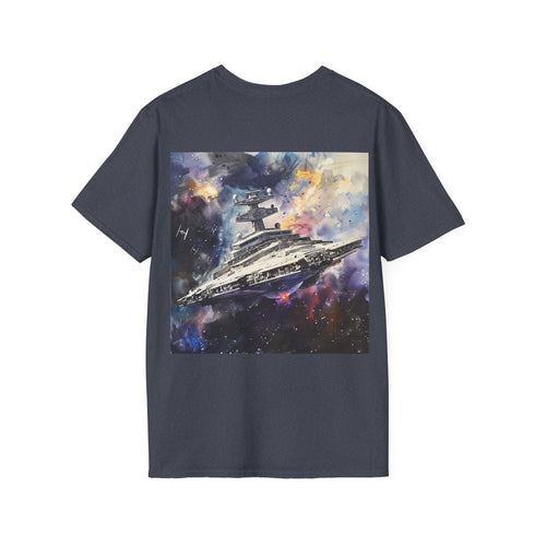 Imperial Star Destroyer Galactic Tee in Charcoal Cotton Regular Fit.