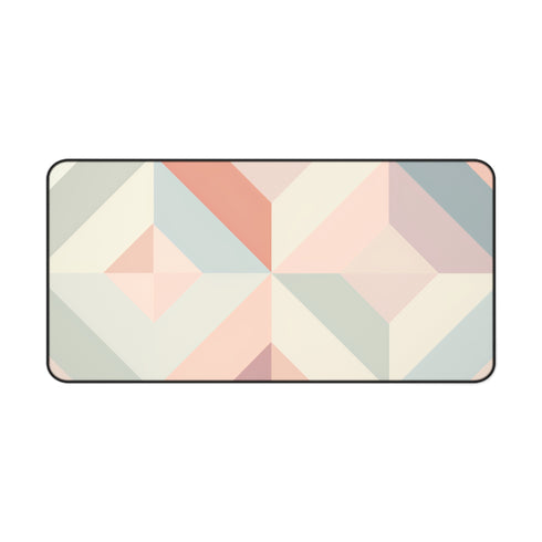 Pastel Geometrics Desk Mat - Modern and stylish workspace essential with soft, soothing hues