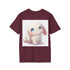 Chubby Cinnamoroll cartoon tee in charcoal, regular fit, perfect for summer.