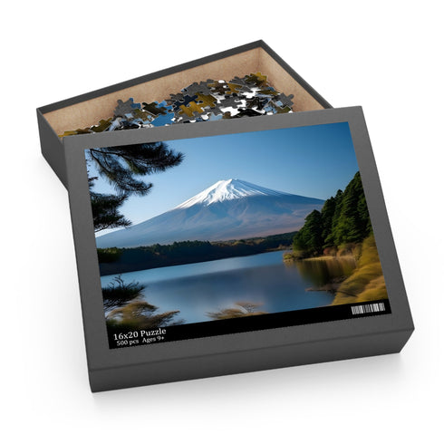 Vibrant Mount Fuji jigsaw puzzle, perfect for Japan lovers.
