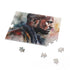 Vibrant Kanye West watercolor puzzle for fans of the legendary artist.