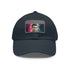 Vibrant Neon Watercolor Ronaldo Cap with Light Brown Patch.