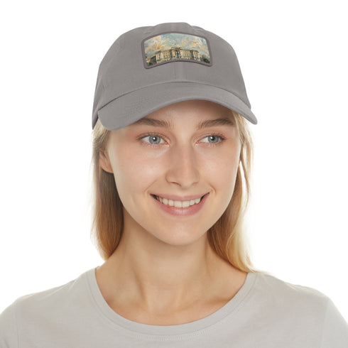 Buckingham Palace Watercolor Cap in White with Light Brown Patch