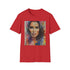 Charcoal cotton t-shirt with watercolor Kim Kardashian portrait elegant brushstrokes