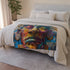 perfect for adding a touch of electric spirit to any room. Wrap yourself in the vivid colors and tribal-inspired patterns of this unique Blanket.