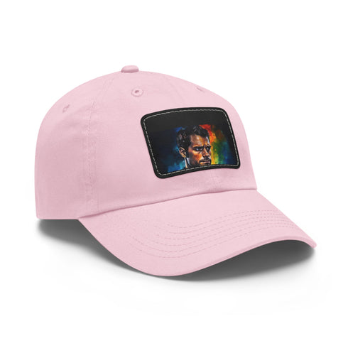 Neon watercolor snapback cap with Henry Cavill-inspired design.
