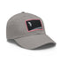 Earths Horizon Cap in White with Light Brown Patch and Rectangle shape