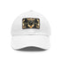Lucky Jackalope Seamless Baseball Cap in White with Light Brown patch
