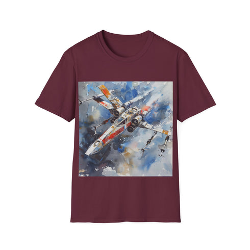 Galactic XWing Adventure Tee in Charcoal, Regular Fit Cotton T-Shirt