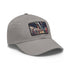 New York City Subway Sunset Watercolor Hat White Light Brown Square