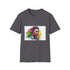 Southern Charisma vibrant watercolor t-shirt - Charcoal, size small.