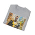 Charcoal cotton crew neck T-shirt with striking Black Adam illustration