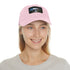 White cotton baseball cap with Angel Falls image, unisex, rectangle shape.