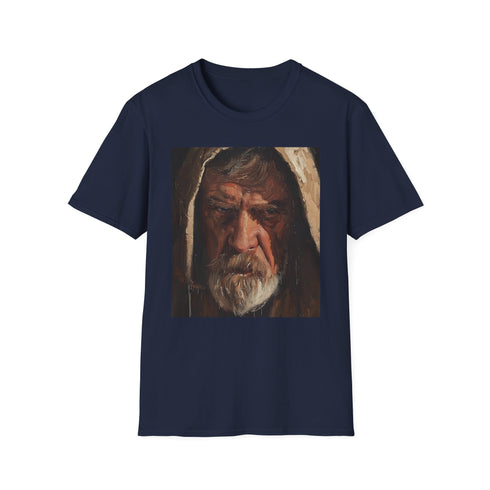 Charcoal Obi-Wan Kenobi T-shirt with vibrant painting in soft cotton
