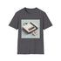 Retro gaming console pixel art charcoal t-shirt, unisex regular fit nostalgia.
