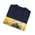 Bumblebee Watercolor Art Tee in Charcoal, Size Small, Crew Neck