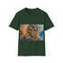 Chewbacca watercolor T-shirt: Charcoal color, crew neck, Star Wars design.