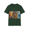 Charcoal cotton t-shirt featuring vibrant Chewbacca watercolor design for summer wardrobe