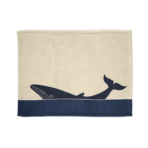 Ocean Wanderer Whale Blanket: Serene Ocean Journey Design 30'' x 40''