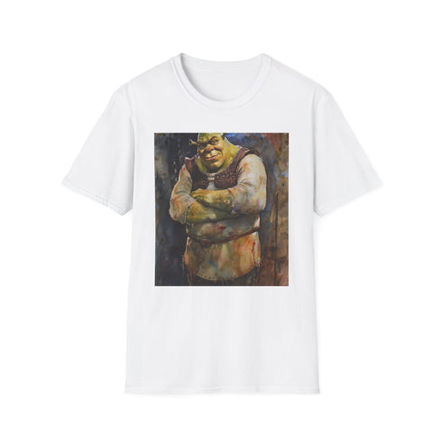 Charcoal graphic tee featuring Shrek, perfect for fans of the ogre.