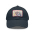 Mystical Watercolor Unicorn Cotton Hat with Light Brown Rectangle Patch.