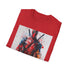 Charcoal crew neck T-shirt featuring Deadpool graphic DTG printed cotton